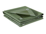 Instahut 4x6m Tarp Tarpaulin 600GSM Camping Canvas Heavy Duty Water Resistant TARP-GR-4X6