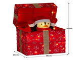 Christabelle 30cm Animated Penguin Gift Box Christmas Light Up DisplayLED Outdoor Indoor Xmas Y 112_SHE201
