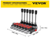 Hydraulic Directional Control Valve, 6 Spool Hydraulic Spool Valve, 11 GPM Hydraulic Loader Valve, V952-KZFFXYC611GPMFJ1GV0