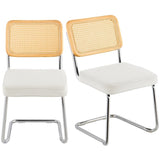 VEVOR Chairs, Set of 2, Mid Century Modern Dining Chair, Upholstered Velvet Accent Chair with V952-TBYCYTERBS202HFWRV0