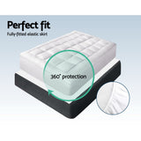 Giselle Bedding 5cm Bamboo Pillowtop Mattress Topper 1000GSM Mattress Pad for Back Pain Relief TOPPER-BAM-Q
