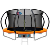 Everfit 12FT Trampoline for Kids w/ Ladder Enclosure Safety Net Rebounder Orange TRAMPO-C-C12-OR-AB