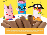 12Pcs DIY Brown Cardboard Tubes Paper Rolls for Craft Making and Creative Projects V1366-AZ2-W-20308