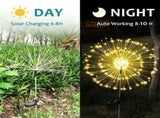 Outdoor Solar Lights Firework, 2 Pack 120 LEDs Waterproof Solar Lights for Outside Garden Yard V1192-AZ-W-11732