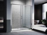 155-170cm Adjustable Wall to Wall Sliding Glass Shower Door in Chrome V63-847081