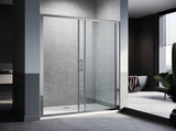 140-150cm Adjustable Wall to Wall Sliding Glass Shower Door in Chrome V63-846911