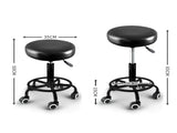 Levede 4x Salon Stool Swivel Bar Stools T4498-BKSTANDX4