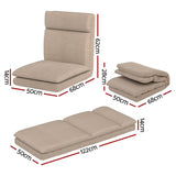 Artiss 2XFloor Chair Sofa Linen Beige FLOOR-SBL-01LIN-1S-BRX2