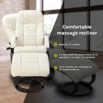 PU Leather Deluxe Massage Chair Recliner Ottoman Lounge Remote V63-771965