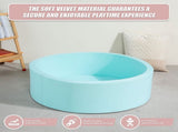 Round Ball Pit Playpen Enclosure Safe Blue Play Area for Babies and Toddlers, Indoor or Outdoor V63-921181