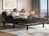 Artiss Double size bed frame with Giselle Bedding Double Mattress, adjustable bed Base Combo for EAB-8183-SHADOW-18-D