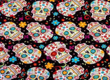 Fiesta Calavera Skull Bloom Quilt / Doona / Duvet Cover set V745-AQ041118D3