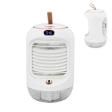Mini Air Conditioner Humidifier Aromather 3 Gears 5 Blades USB Charging Night Light Water Cooling V1294-YM0523-3113220038611