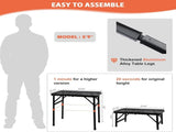 Camping Table with Mesh Desktop, Lightweight & Portable Small Folding Grill Table, Height Adjustable V1259-DP01-I-00035