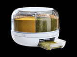 Rice Storage Cereal Dispenser Grain Container Rotating Dry Food Box V63-839231