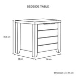 Bedside Table 2 drawers Storage Table Night Stand MDF in White Ash V43-BST-CELWHA