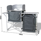 Single Pantry Storage Camping Kitchen Shelf Camp Cupboard Windshield Cook Table V610-CAMKIT-LAR