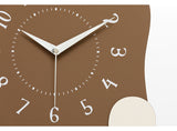 Abstract Modern Wall Clock - Silent Non-Ticking Decorative Clock with Wavy Design & Ceramic V888-ELOSUNG35436