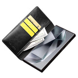 Compatible with Samsung Galaxy S24 Ultra Compatible Genuine Leather Wallet Phone Case Flip Stand V1188-CE-Y918-00112