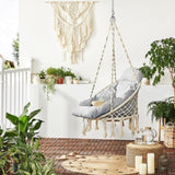 SONGMICS Hammock Hanging Chair with Cushion Gray V227-8498715001080