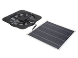 Solar Panel Fan Kit Solar Exhaust Fan 100W Solar Powered Panel with 10inch Round Fan for Greenhouse V1294-YM0706-3114230113611
