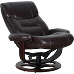 Julio Faux Leather Premium Reclining Lounge Arm Chair w/ Ottoman Swivel Sofa V563-75626