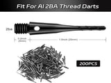 Darts Soft Tip,2BA Thread Tip Dart Point 200 Pack, Plastic Points, Sets, Accessory V1259-DP01-A-5704