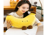 Throw Pillow Banana Shaped Long Body Pillow Ultra Soft Fluffy High Loft Filling Stress Relief Cuddle V1370-AZ4-09098