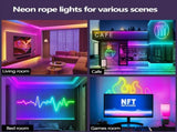 RGB Light Strip BT Pickup Sound Ambient Light Colorful DIY Modeling Flexible Silicone Light Strip V1294-YM0901-L6777UK-1