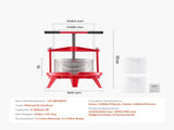 2.38 Gal/9L Fruit Wine Press, Stainless Steel Basket with Cross-beam and Triangular Structure, V952-GJYZJLSBXG9LCJBFPV0