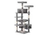 i.Pet Cat Tree 184cm Tower Scratching Post Trees Scratcher Condo House Light Grey PET-CAT-L184-LTGR