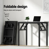 Artiss Computer Desk Foldable Balck 80CM MET-DESK-FD-80-BK