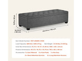 Storage Ottoman Bench, Button-Tufted End of Bed Bench with Side Bags, Flip-up Upholstered Storage V952-BYWSZYXTK404GT90L001V0