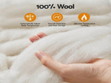 Giselle Bedding Wool Quilt 500GSM Thick Super King Winter Doona Baffle Box Construction 100% Wool QUILT-WOOL-500-N-SK