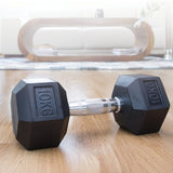 10KG Commercial Rubber Hex Dumbbell Gym Weight V63-794095