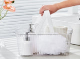 Bath Organizer Basket Stylish Clear Stripe Large Capacity Shower Storage Organizer with Handle for V1294-YM0703-3117230123811