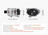 Car Alternator 11185, Fit for Chevrolet Impala LS, LT 3.5L 2006-2011, Impala LTZ 3.9L 2009-2010, V952-QCJLFDJPN111Q17U9001V9