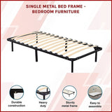 Single Metal Bed Frame - Bedroom Furniture V63-799497