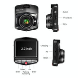 2.2 Car Dvr With Parking Monitoring & Loop Recording - Black PRL-7093PRC