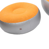 Inflatable Lounge Chair Folding Portable Blow Up Sofa with Footstool for Indoor Outdoor Balcony V1294-YM0901-3116250000412