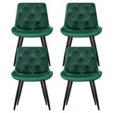 Artiss Dining Chairs Set of 4 Velvet Diamond Tufted Green UPHO-C-DIN-5218-VEL-GRX4