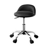 Artiss Salon Stool Swivel Chair Backrest Chairs SALON-B-BACK-BK