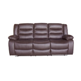 3+2 Seater Recliner Sofa In Faux Leather Lounge Couch in Brown V43-SET-FAN-3+2-BR