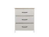 Levede Chest of 3 Drawers Bedside Table Beige CH1051-CR