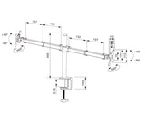 Universal Dual Monitor Arm 12 to 27 inch V957-SDSCTVSN1902S