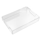 Acrylic Fruit Towel Tray Lightweight Breakfast Cheese Serving Tray with Handles for KTV Hotel V1294-YM0714-3118210235911