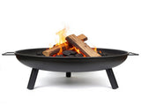 Outdoor Fire Pit 68cm Steel Fire Bowl Wood Burning Portable Heater Backyard Camping BBQ with Handles V324-FPIT580