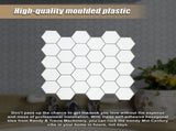 Tiles 3D Peel and Stick Wall Tile Hexagon White V63-836601