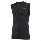 Diadora Mens Compression Sleeveless Muscle Top Gym Thermal - Black - XXL V563-GDMS1381-BLK-XXL