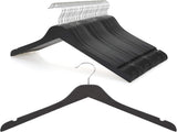 TOPIA HANGER Black Wooden Hangers 30 Pack, 0.28-inch Thick Slim Wood Clothes Hanger with Flat Design V1258-DP02-F-231